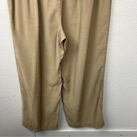 Soft Surroundings Lombard Wide Leg Rolled Waist Pant Tan Sz Petite Large - Picture 7 of 11
